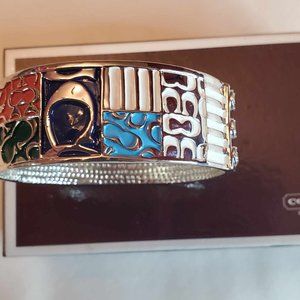 Coach- Bangle Bracelet- Signature Patchwork